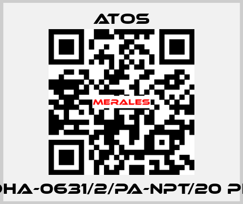 DHA-0631/2/PA-NPT/20 PE Atos