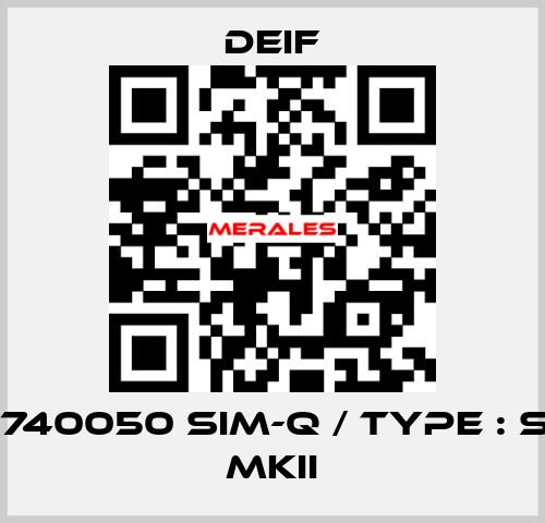 2961740050 SIM-Q / Type : SIM-Q MKII Deif