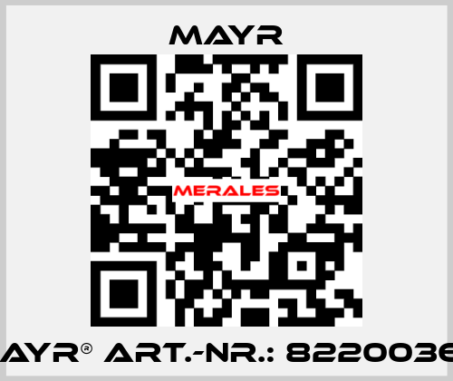 mayr® Art.-Nr.: 8220036-1 Mayr