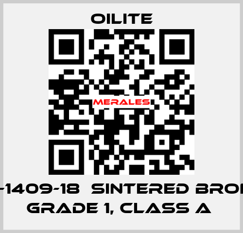 AA-1409-18  Sintered Bronze Grade 1, class A  Oilite