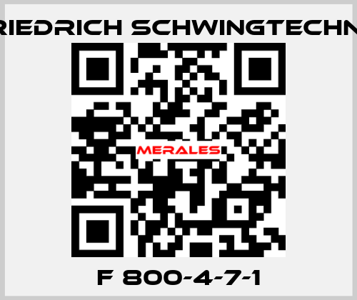 F 800-4-7-1 Friedrich Schwingtechnik