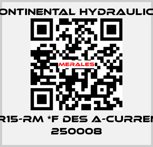 PVR15-RM *F DES A-CURRENT – 250008 Continental Hydraulics