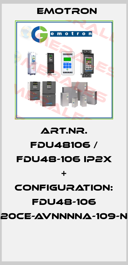 Art.Nr. FDU48106 / FDU48-106 IP2X + Configuration: FDU48-106 20CE-AVNNNNA-109-N  Emotron