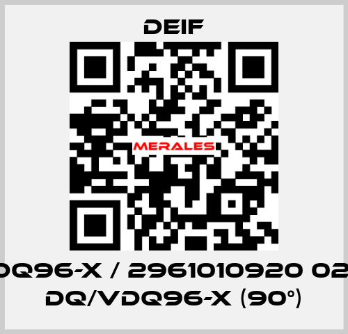 DQ96-x / 2961010920 02, DQ/VDQ96-x (90°) Deif