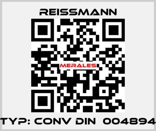 Typ: CONV DIN  004894 Reissmann