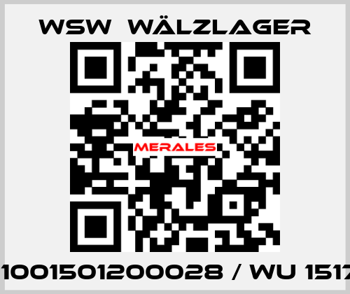 301001501200028 / WU 151712 WSW  Wälzlager