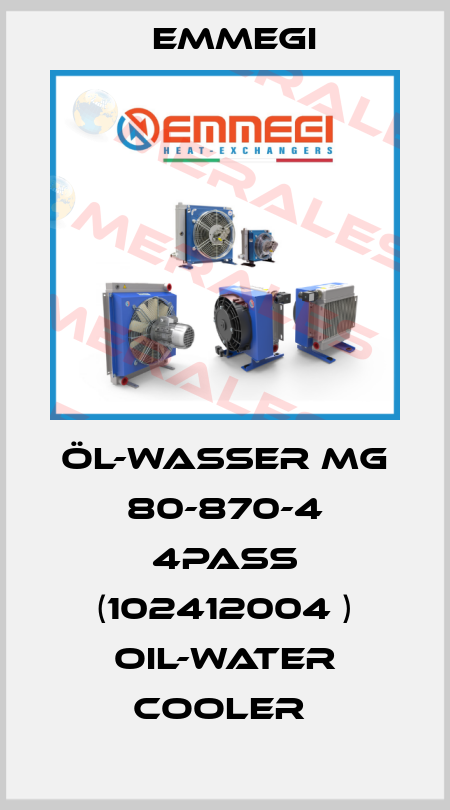 Öl-Wasser MG 80-870-4 4pass (102412004 ) Oil-water Cooler  Emmegi