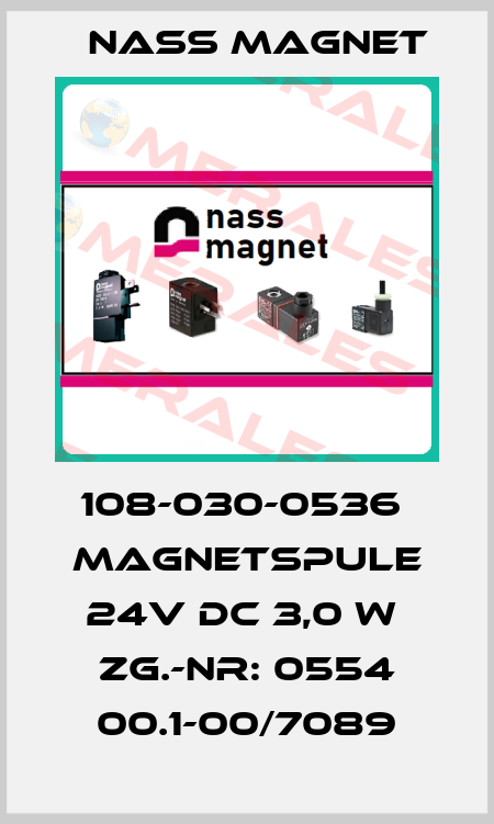 108-030-0536  Magnetspule 24V DC 3,0 W  Zg.-Nr: 0554 00.1-00/7089 Nass Magnet