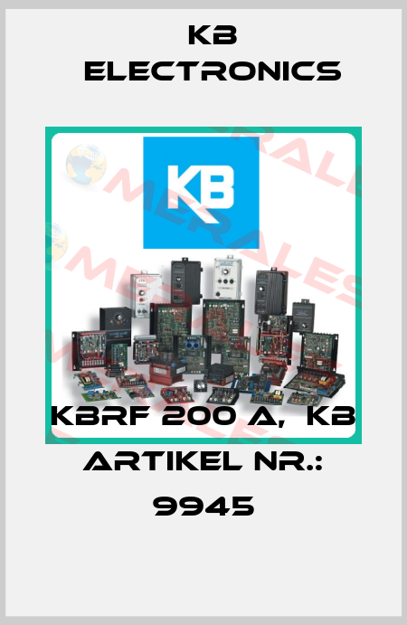 KBRF 200 A,  KB Artikel Nr.: 9945 KB Electronics