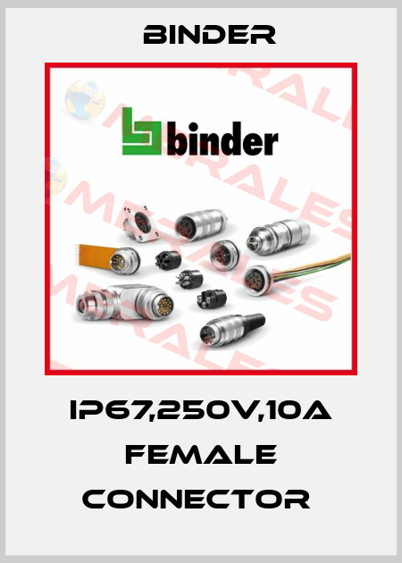 IP67,250V,10A Female Connector  Binder