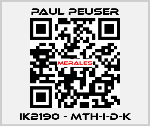 IK2190 - MTH-I-D-K PAUL PEUSER
