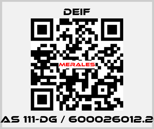 HAS 111-DG / 600026012.20 Deif