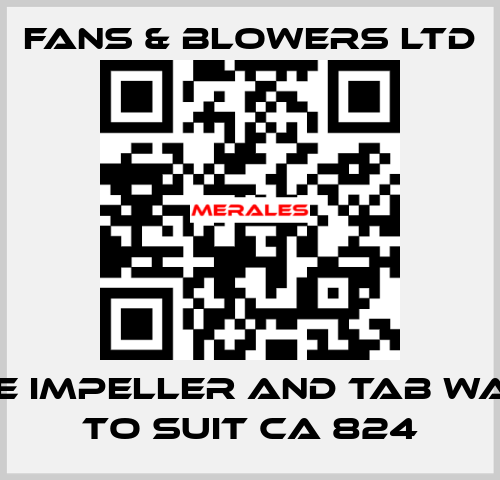 Spare impeller and tab washer to suit CA 824 Fans & Blowers Ltd