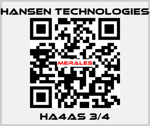 HA4AS 3/4 HANSEN TECHNOLOGIES