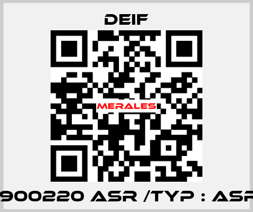 2961900220 ASR /Typ : ASR 14.3 Deif