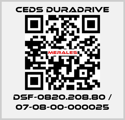 DSF-0820.208.80 / 07-08-00-000025 Ceds Duradrive