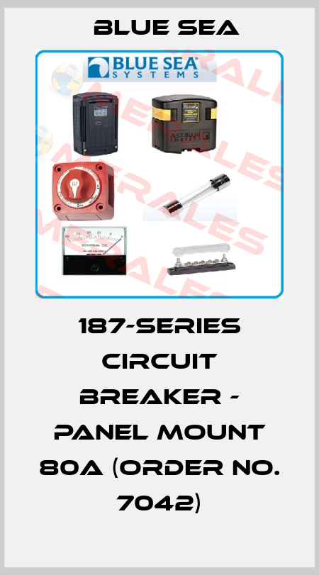 187-Series Circuit Breaker - Panel Mount 80A (Order No. 7042) Blue Sea