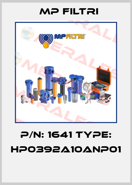 P/N: 1641 Type: HP0392A10ANP01  MP Filtri
