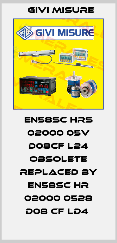 EN58SC HRS 02000 05V D08CF L24 obsolete replaced by EN58SC HR 02000 0528 D08 CF LD4  Givi Misure