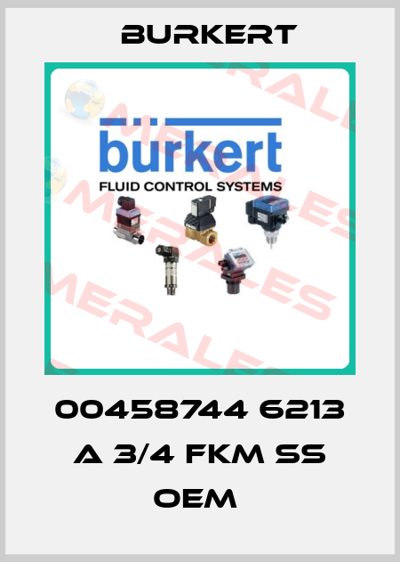 00458744 6213 A 3/4 FKM SS OEM  Burkert