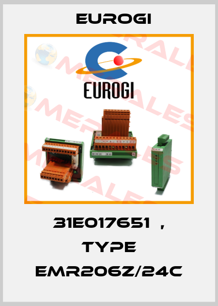 31E017651  , type EMR206Z/24C Eurogi
