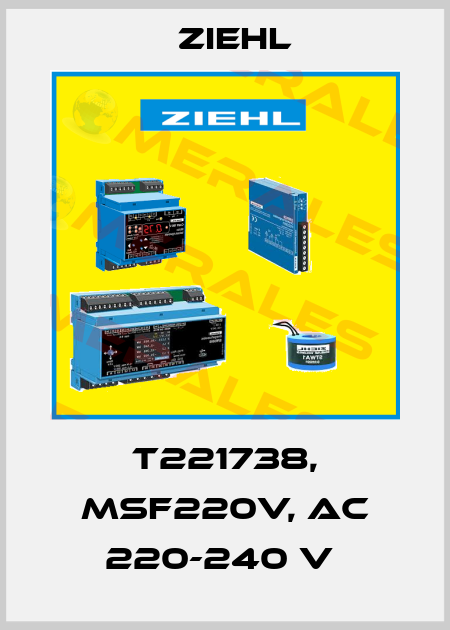 T221738, MSF220V, AC 220-240 V  Ziehl