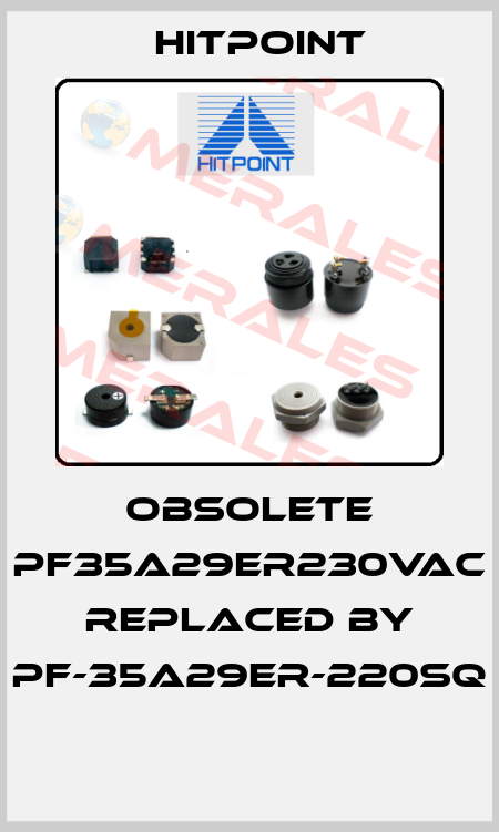 Obsolete PF35A29ER230VAC replaced by PF-35A29ER-220SQ  Hitpoint