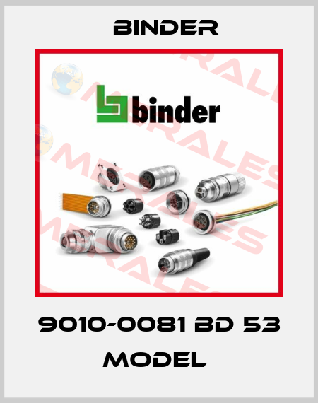 9010-0081 BD 53 MODEL  Binder