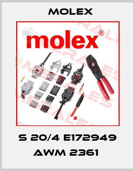 S 20/4 E172949 AWM 2361  Molex