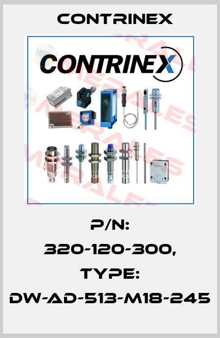 p/n: 320-120-300, Type: DW-AD-513-M18-245 Contrinex