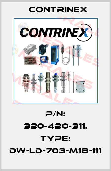 p/n: 320-420-311, Type: DW-LD-703-M18-111 Contrinex
