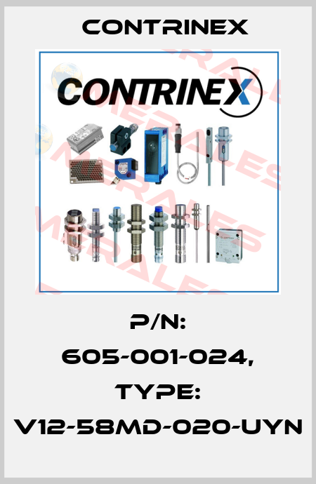p/n: 605-001-024, Type: V12-58MD-020-UYN Contrinex
