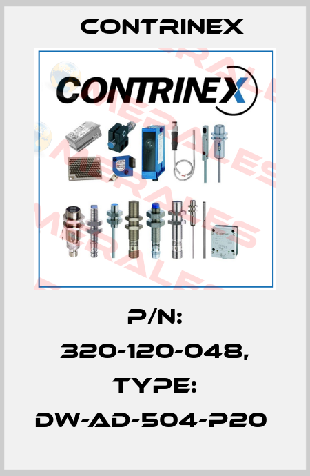 P/N: 320-120-048, Type: DW-AD-504-P20  Contrinex