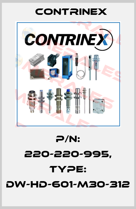 p/n: 220-220-995, Type: DW-HD-601-M30-312 Contrinex
