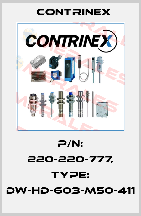 p/n: 220-220-777, Type: DW-HD-603-M50-411 Contrinex