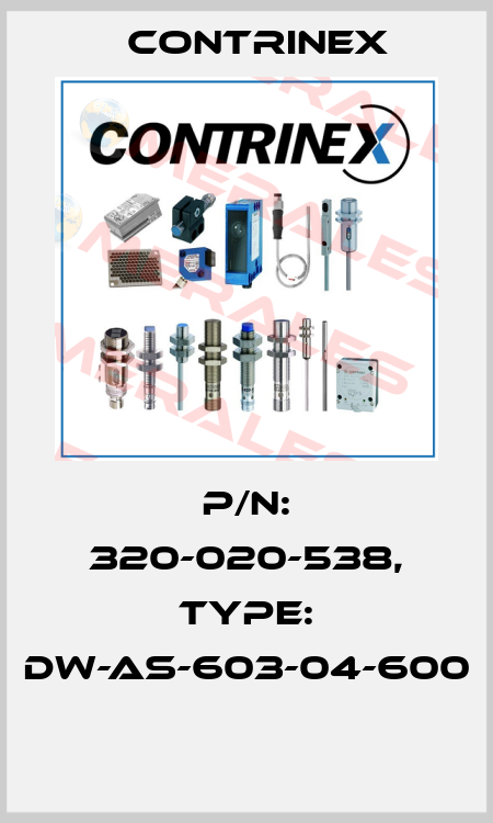 P/N: 320-020-538, Type: DW-AS-603-04-600  Contrinex