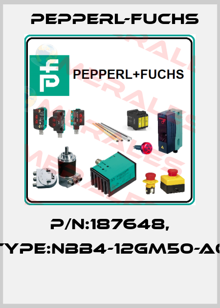 P/N:187648, Type:NBB4-12GM50-A0  Pepperl-Fuchs