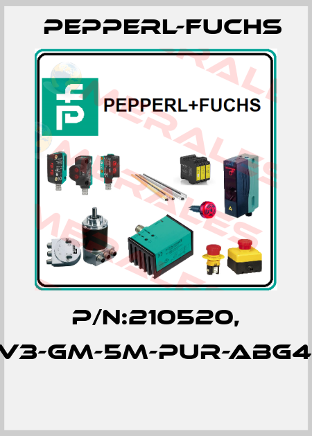 P/N:210520, Type:V3-GM-5M-PUR-ABG43-V1-G  Pepperl-Fuchs