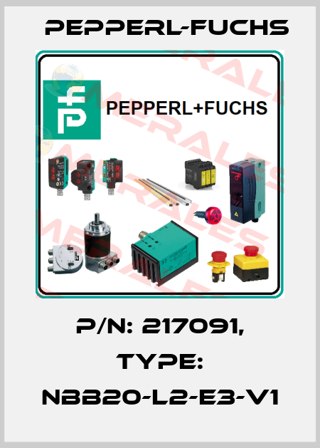p/n: 217091, Type: NBB20-L2-E3-V1 Pepperl-Fuchs