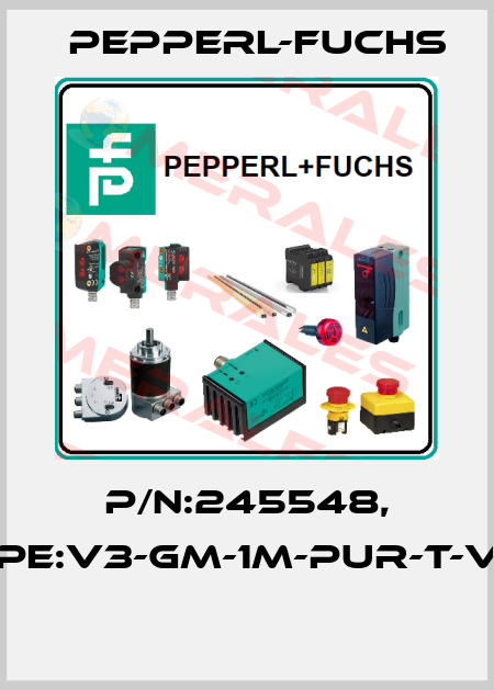 P/N:245548, Type:V3-GM-1M-PUR-T-V1-G  Pepperl-Fuchs