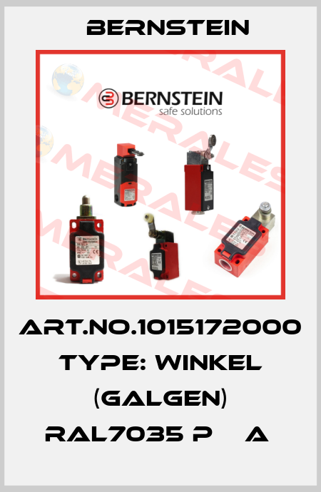Art.No.1015172000 Type: WINKEL (GALGEN) RAL7035 P    A  Bernstein