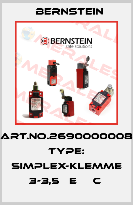 Art.No.2690000008 Type: SIMPLEX-KLEMME 3-3,5   E     C  Bernstein