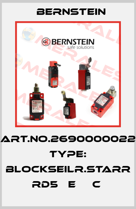 Art.No.2690000022 Type: BLOCKSEILR.STARR RD5   E     C  Bernstein