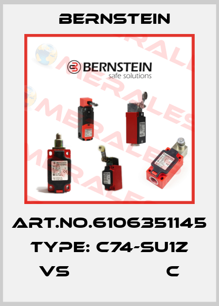 Art.No.6106351145 Type: C74-SU1Z VS                  C Bernstein