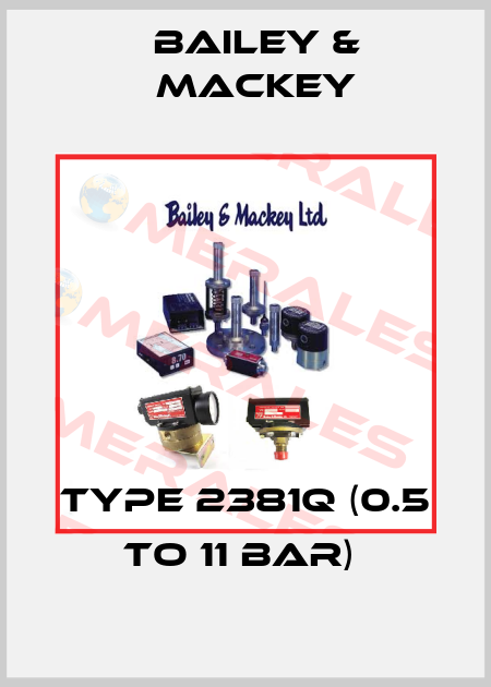 Type 2381Q (0.5 to 11 bar)  Bailey & Mackey