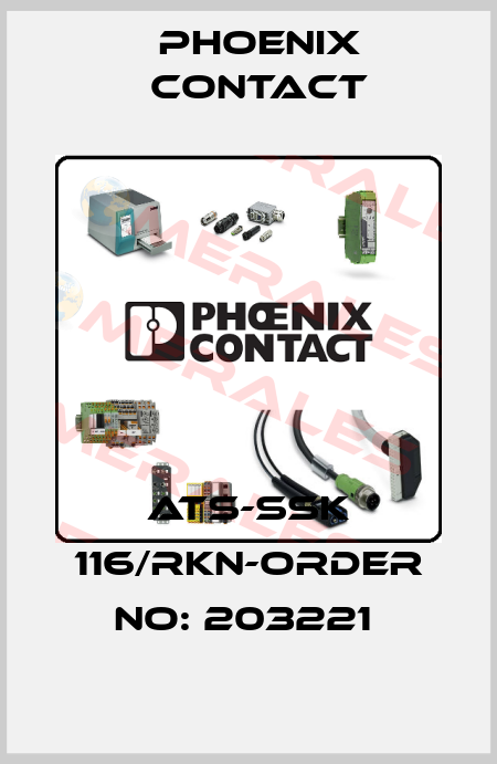 ATS-SSK 116/RKN-ORDER NO: 203221  Phoenix Contact