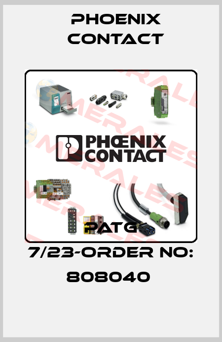 PATG 7/23-ORDER NO: 808040  Phoenix Contact