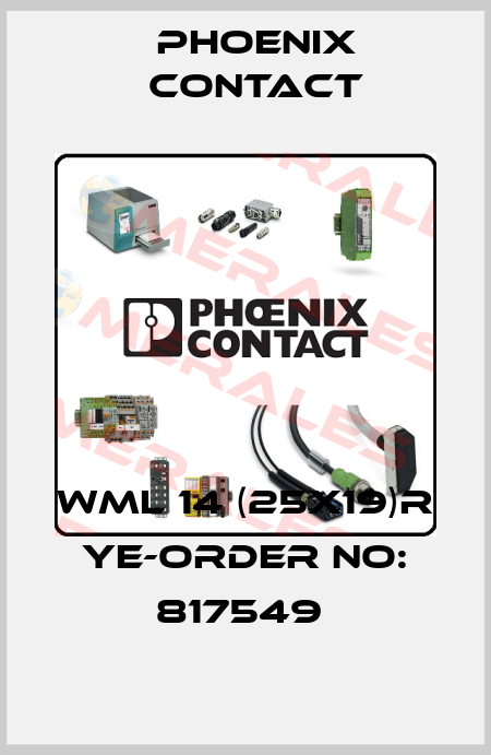 WML 14 (25X19)R YE-ORDER NO: 817549  Phoenix Contact