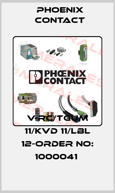V-RC/TGUM 11/KVD 11/LBL 12-ORDER NO: 1000041  Phoenix Contact