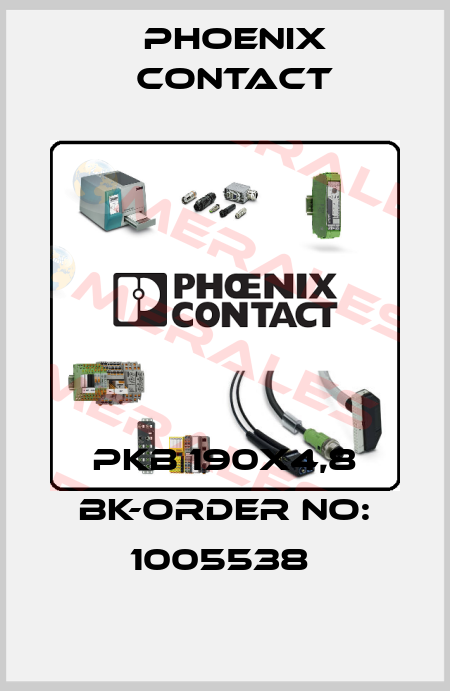 PKB 190X4,8 BK-ORDER NO: 1005538  Phoenix Contact